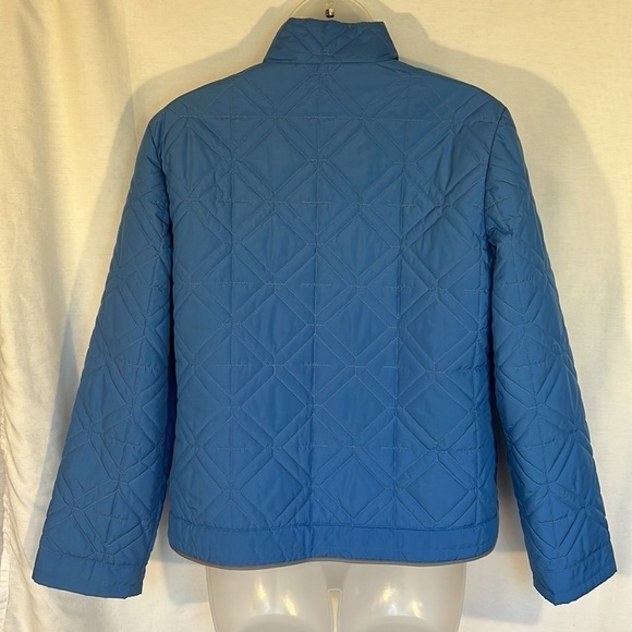 TALBOTS Petites Cornflower Blue Quilted Short Jacket Size Small - Picture 2 of 3